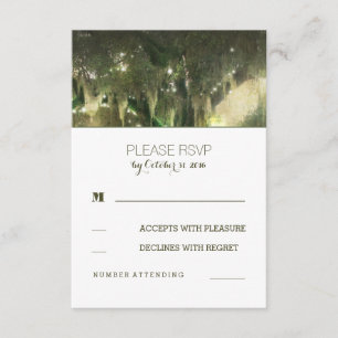 Rustikale Hochzeitskarten RSVP Karte
