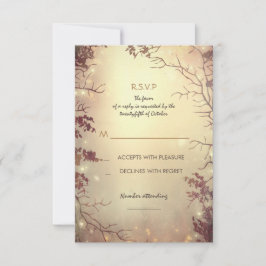 Rustikale Hochzeitskarten RSVP Karte