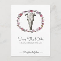 Rustikale Hochzeitskuhe - Rosen Save the Date