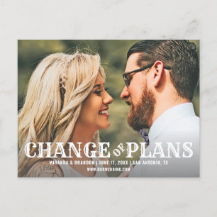 Rustikale Hochzeitsplanung Foto Ankündigungspostkarte