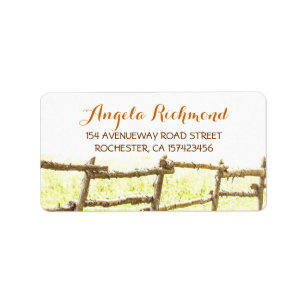 rustikale Hochzeitsplattform Adressaufkleber