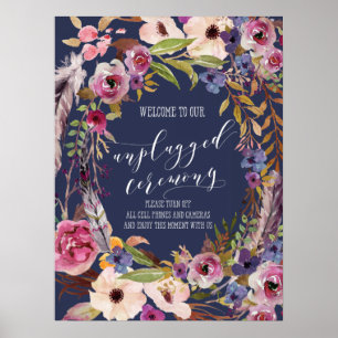 Rustikale Hochzeitsprogramm-Hochzeitsgesellschaft- Poster