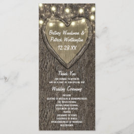 Rustikale Hochzeitsprogramme für Eichenbäume Programm