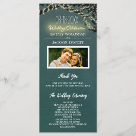 Rustikale Hochzeitsprogramme für Foto Tree Branch Programm