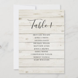 Rustikale Hochzeitssitzkarte. Moderne Holzhütte Einladung