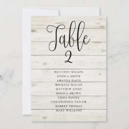 Rustikale Hochzeitssitzkarte. Modernes Land Einladung