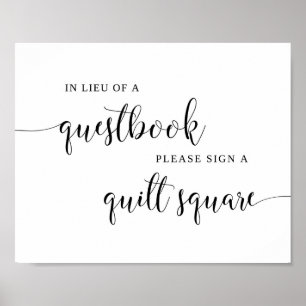 Rustikale Hochzeitsszenierung Quilt Gästebuchsigna Poster