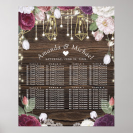 Rustikale Hochzeitstabelle Poster