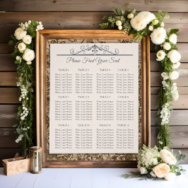 Rustikale Hochzeitstabelle Poster