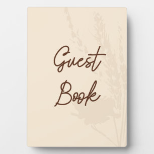 Rustikale Hochzeitstischkarte Gästebuch Weizen Det Fotoplatte