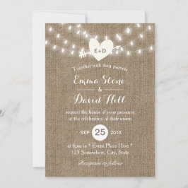 Rustikale Hochzeitstraßen Einladung