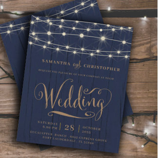 Rustikale Hochzeitstraßen für die Marine