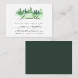 Rustikale Hochzeitswohnungen im Wasserfarbenwald Begleitkarte