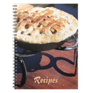 Rustikale holländische Oven Pie Recipe Notizblock