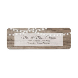 Rustikale Holz- und Streichlichtbeleuchtung - Rück