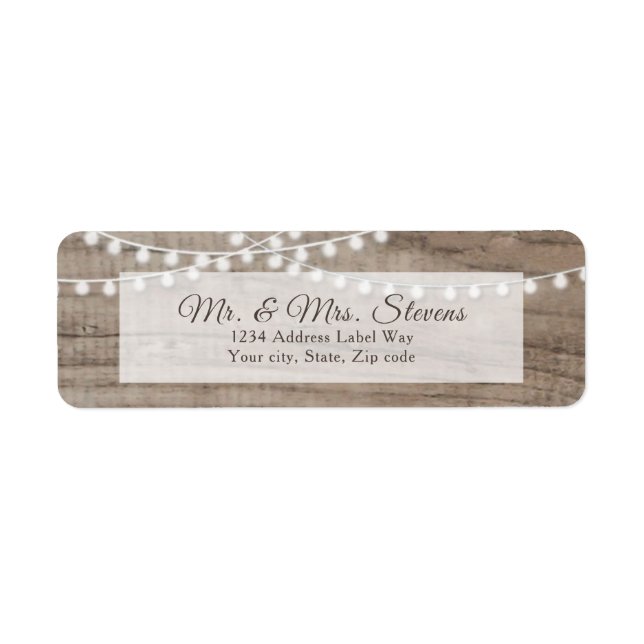 Rustikale Holz- und Streichlichtbeleuchtung - Rück (Vorne)