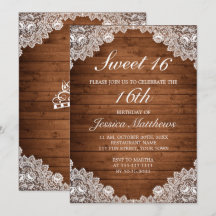 Rustikale Holz- und weiße Spitzen-Tiara Sweet 16