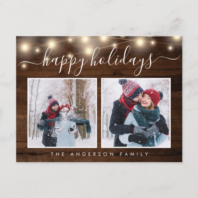 Rustikale Holzbalken 2 Foto Urlaub Postkarte (Vorderseite)