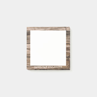 Rustikale Holzbänder maßgeschneidert minimalelegan Post-it Klebezettel