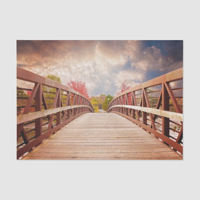 Rustikale Holzbrücke im Land Seidenpapier (Vorderseite)