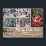 Rustikale Holzfamilie Collage Weihnachtsmagnetisch Magnetkarte<br><div class="desc">Erstellen Sie Ihre eigene Foto-Collage,  Aquarellbeeren auf rustikalem Holz,  Frohe WeihnachtsMagnetkarte. Senden Sie Ihren Freunden und Familie Weihnachten Wünsche mit dieser sehr persönlichen Weihnachtskarte. Sie können Ihre eigenen Fotos hinzufügen,  Ihren Text und Namen hinzufügen.</div>