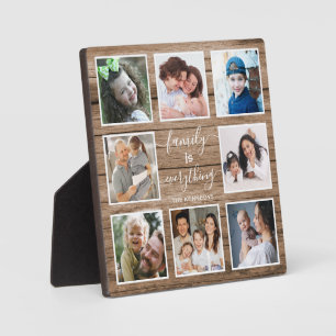 Rustikale Holzfamilie ist alles, was 8 Foto kostet Fotoplatte