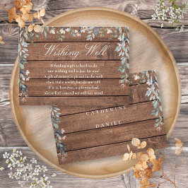 Rustikale Holzflorenkaskade, die eine gute Hochzei Begleitkarte