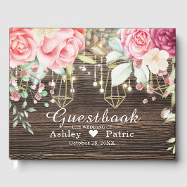 Rustikale Holzflorenleuchten Hochzeit Gästebuch