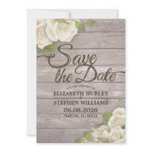 Rustikale Holzflorenleuchten Save the Date