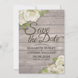 Rustikale Holzflorenleuchten Save the Date