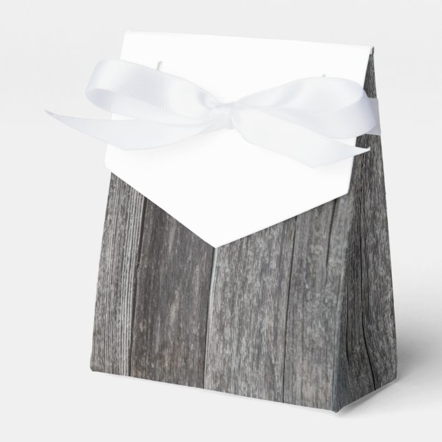 Rustikale Holzhochzeit Geschenkschachtel (Vorderseite)
