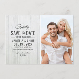 Rustikale Holzhochzeit speichert das Datum der Ent Save The Date