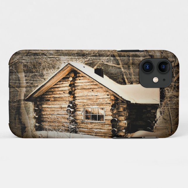 Rustikale Holzhütte im Grünen Case-Mate iPhone Hülle (Rückseite (Horizontal))