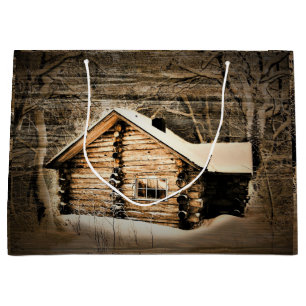 Rustikale Holzhütte im Grünen Große Geschenktüte