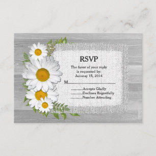 Rustikale Holzhütte (Strauß) RSVP daisy2 Karte