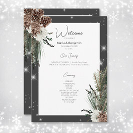 Rustikale Holzkohle Schwarzer Pine Winter Sparkle  Programm