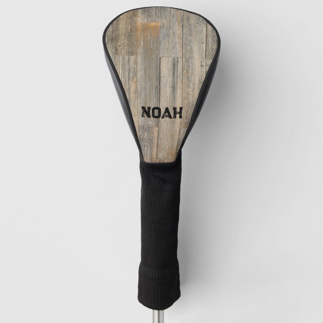 Rustikale Holzkornplatten Golf Headcover (Vorderseite)
