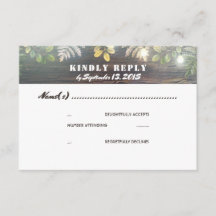 Rustikale Holzleuchten Hochzeitstag RSVP