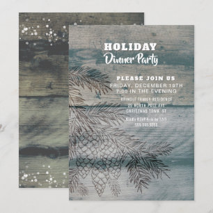 Rustikale Holzofen-Buchten Feierlichkeit Einladung