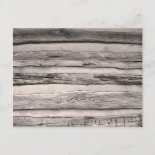 Rustikale Holzplanen Postkarte