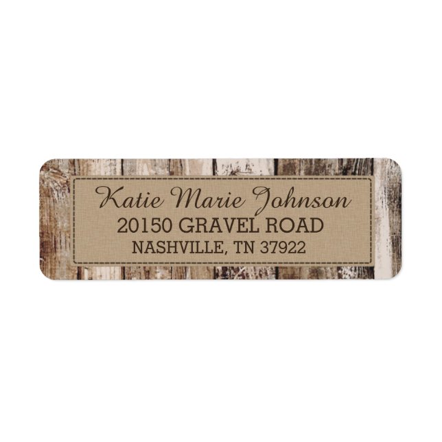 Rustikale Holzplanks Country Western Hochzeitssymb (Vorne)