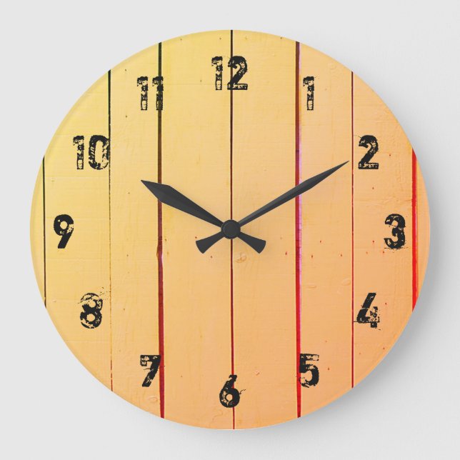Rustikale Holzplanks große Uhr (Vorderseite)
