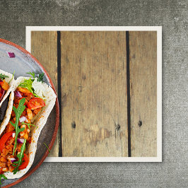 Rustikale Holzplanks Serviette