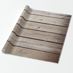 Rustikale Holzplatten Geschenkpapier