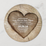 Rustikale Holzschnitzereien Einladung zur Hochzeit<br><div class="desc">Hochzeitseinladung aus geschnitztem Holz. Beide Seiten der Einladung haben diese scharfe alte Holzstruktur. Es ist nur perfekt,  phantastisch laden für Ihre Scheune Hochzeit! — Alle Designelemente von Jinaiji. Weitere passende Artikel finden Sie in der "Wood Heart Country Wedding Collection"</div>