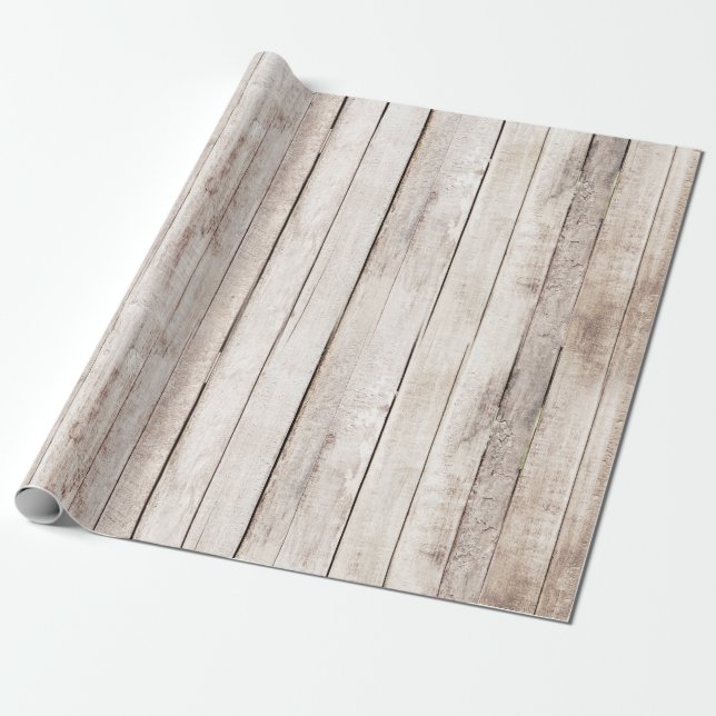 Rustikale Holzstähler Bauernhof Holzheirat Hochzei Geschenkpapier (Ungerollt)
