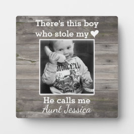 Rustikale Holztante Nephew Custom Foto Plaque Fotoplatte