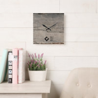 Rustikale Holztextur mit Logo