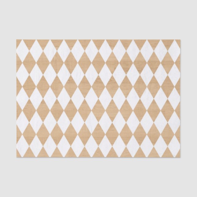 Rustikale Holztextur mit weißem Harlequin Seidenpapier (Vorderseite)