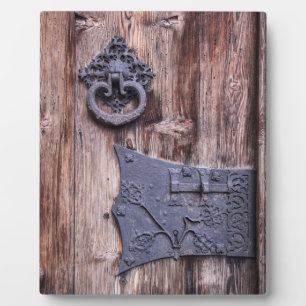 Rustikale Holztür Plaque Fotoplatte